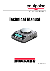 Thumbnail of document Manual - Equipoise Series Toploader Balance